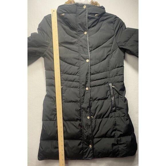 Cole Haan Women's Down Quilted Puffer Mid Length Coat 357SD357 Deep Black Sz M - Picture 13 of 16